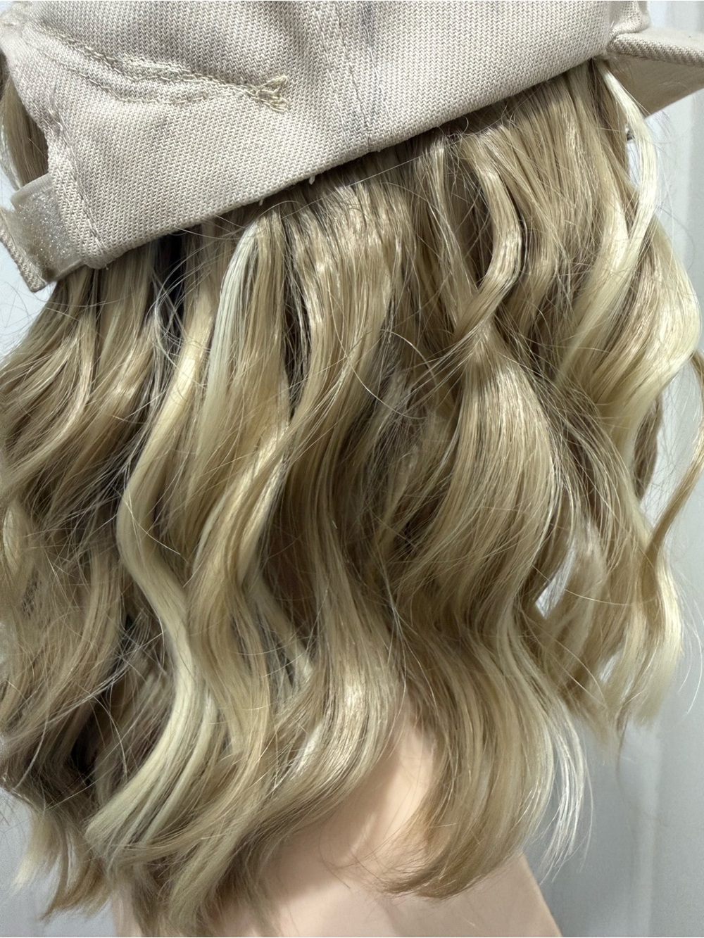 HAT HAIR, Blonde with Beige Cap - Picture 6 of 10